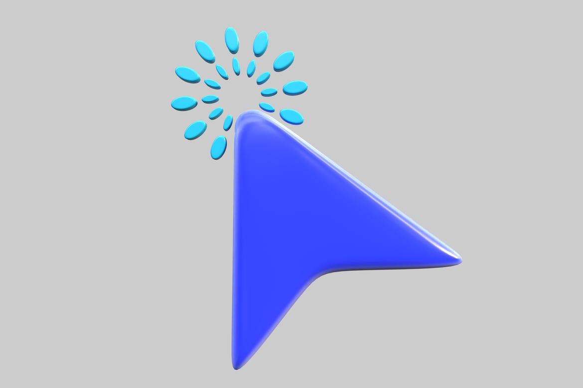 Download Abstract blue triangle with ovals 3D Model