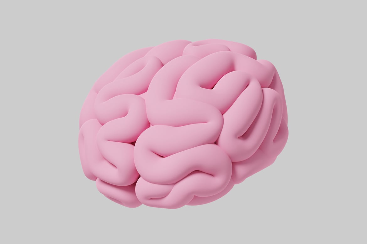 Download Abstract brain-like object with smooth, rounded shape 3D Model