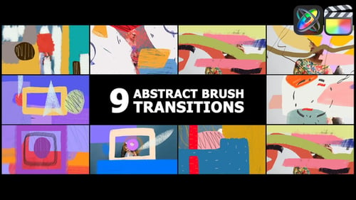 Download Abstract Brush Transitions | FCPX Apple Motion Template