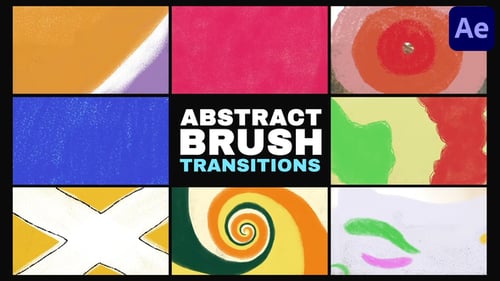 Download Abstract Brush Transitions for After Effects After Effect Template