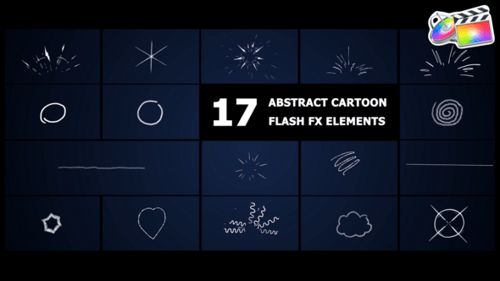 Download Abstract Cartoon Flash FX Elements | FCPX Apple Motion Template