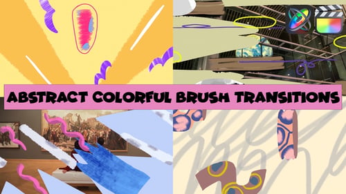 Download Abstract Colorful Brush Transitions | FCPX Apple Motion Template