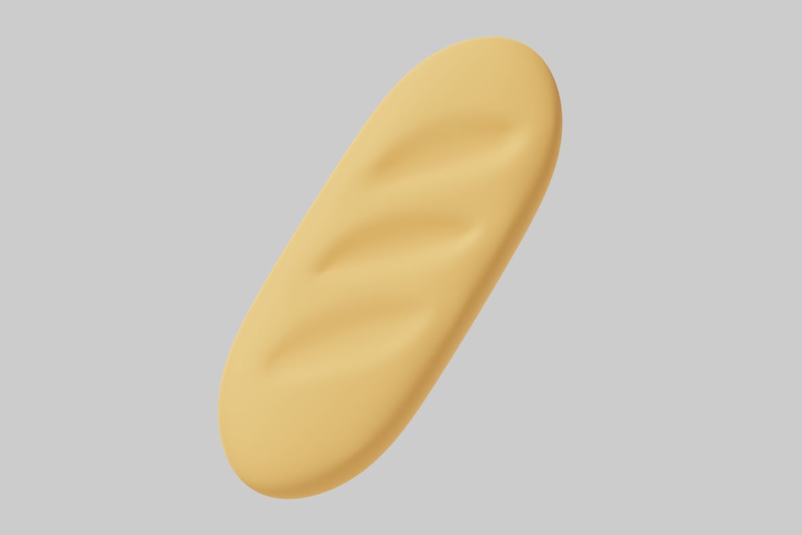 Download Abstract elongated object with smooth, rounded surface and shallow grooves 3D Model