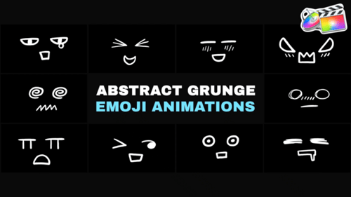 Download Abstract Grunge Scribble Emoji Animations | FCPX Apple Motion Template