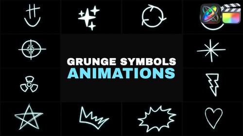 Download Abstract Grunge Symbols Animations | FCPX Apple Motion Template