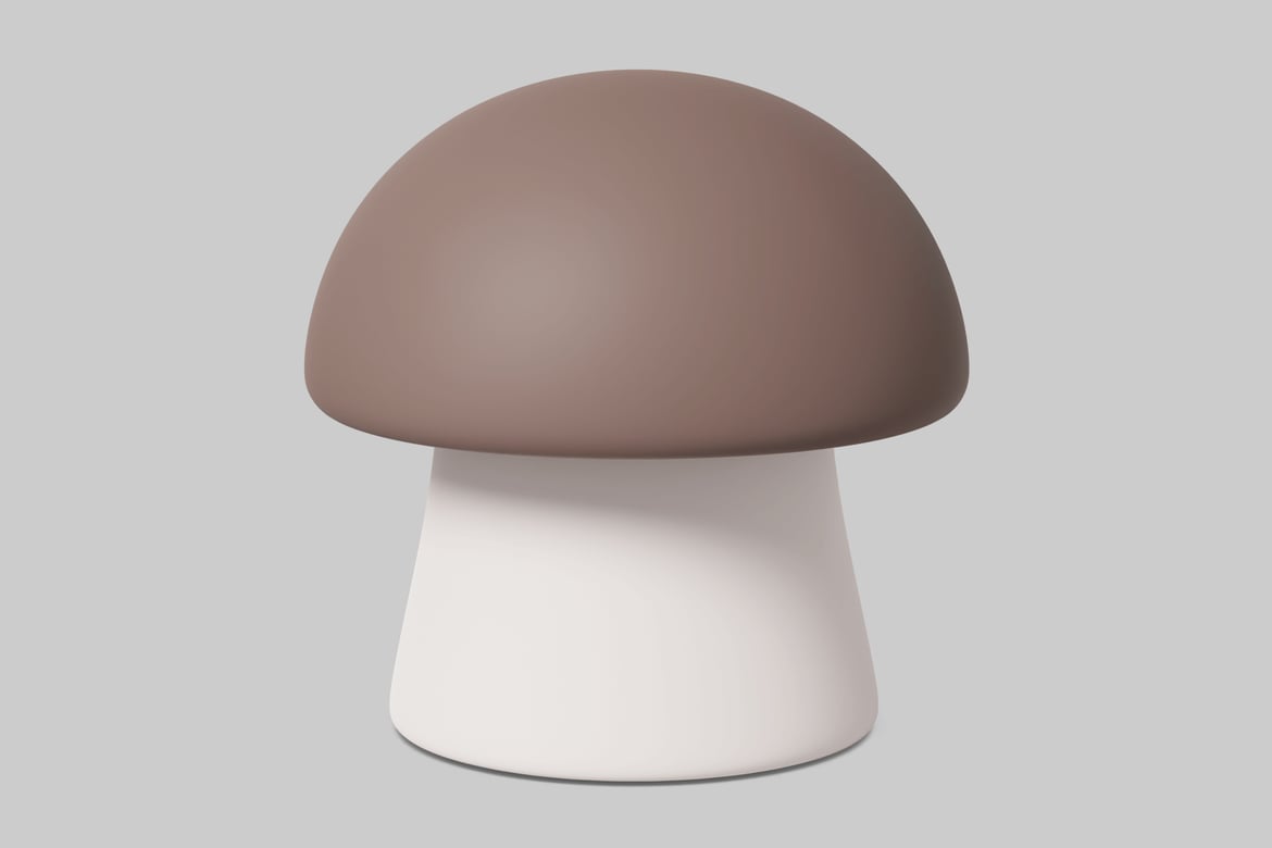 Download Abstract mushroom with light brown cap and white stem 3D Model