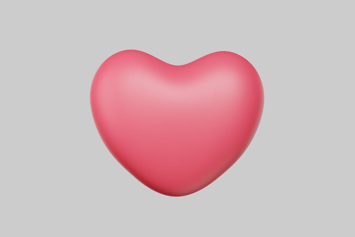 Download Abstract pink heart 3D Model