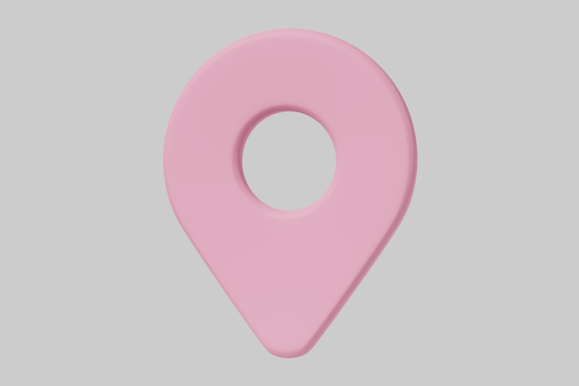 Download Abstract pink object with circular hole 3D Model