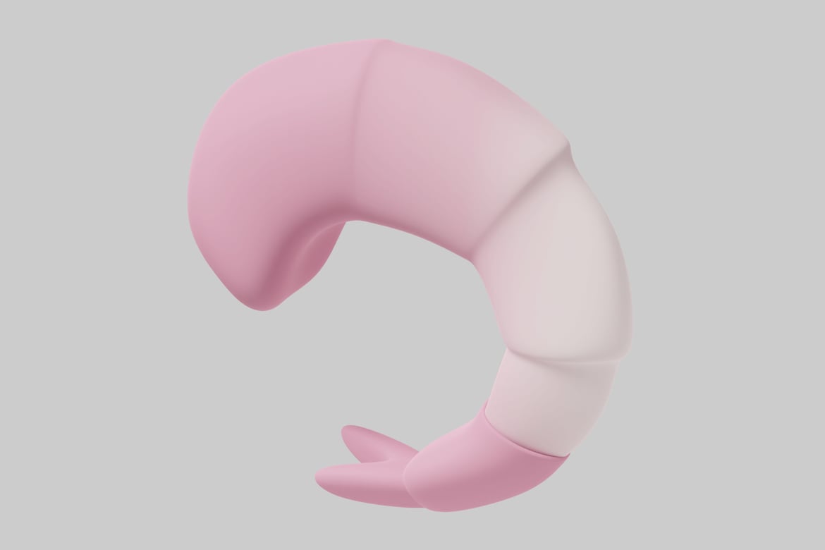 Download Abstract pink structure with a rounded end. 3D Model