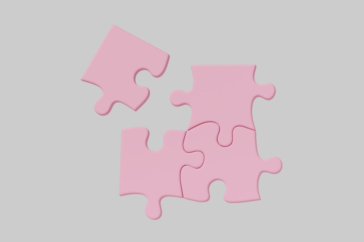 Download Abstract puzzle pieces 3D Model