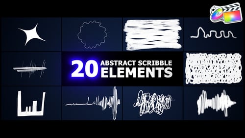 Download Abstract Scribble Elements | FCPX Apple Motion Template