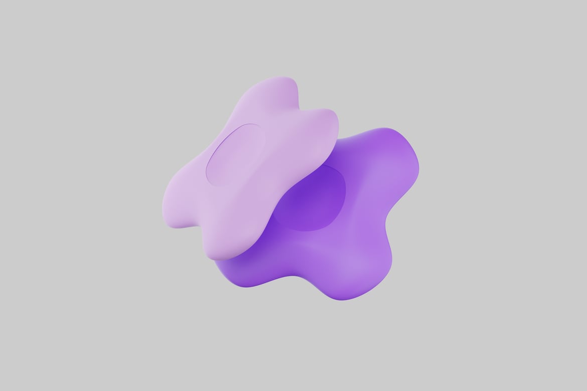 Download Abstract shape with wavy edges. 3D Model