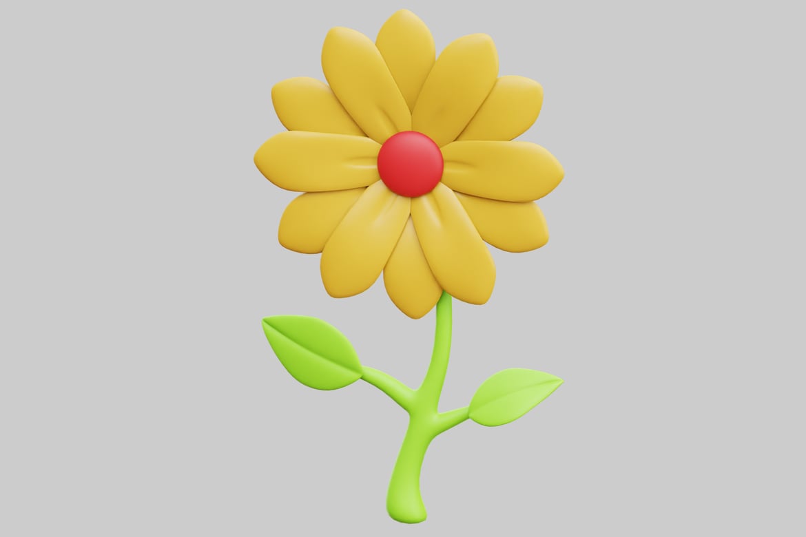 Download Abstract stylized flower 3D Model