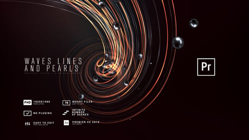 Download Abstract Titles | Wave Lines and Pearls MOGRT Premiere Pro Template