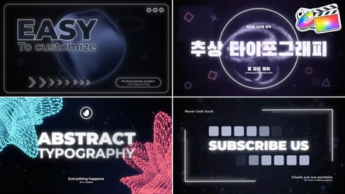 Download Abstract Typography | FCPX Apple Motion Template