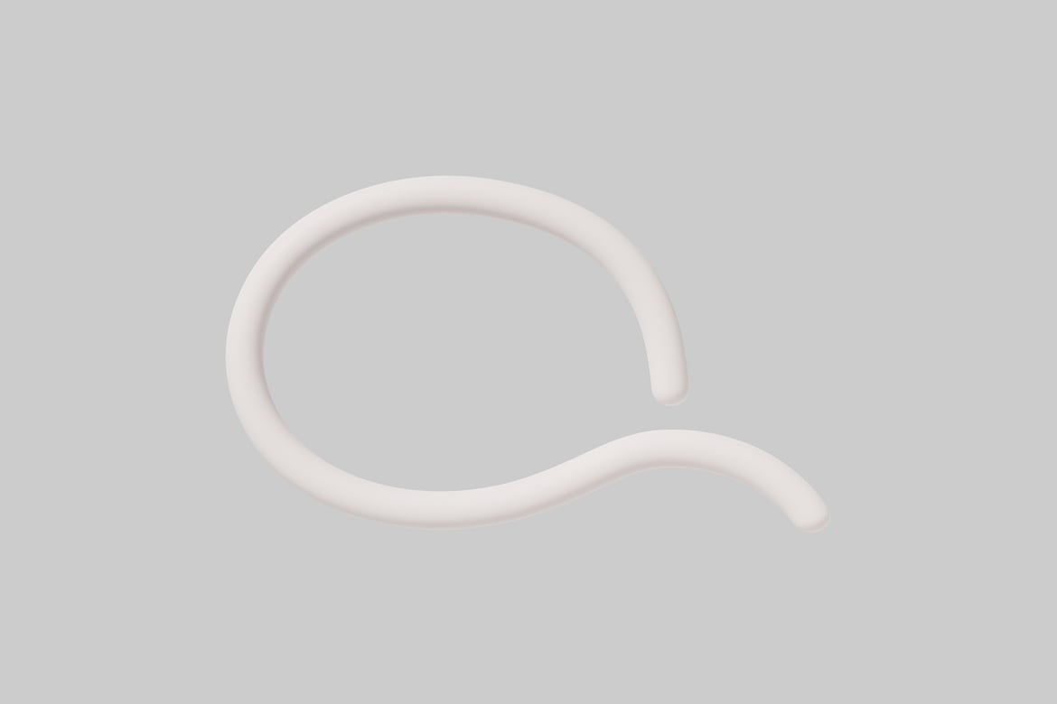 Download Abstract white curved shape 3D Model