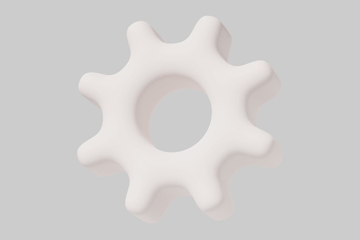 Download Abstract white form with a central hole. 3D Model