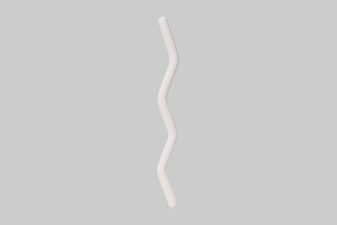 Download Abstract white wavy form. 3D Model