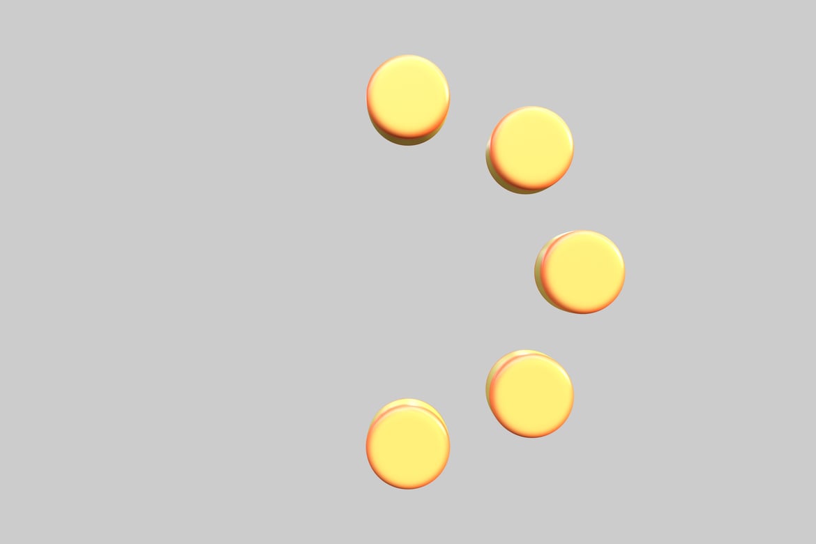 Download Abstract yellow circles 3D Model