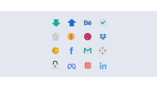 Download Adds & Social Media Icons vol. 1 After Effect Template