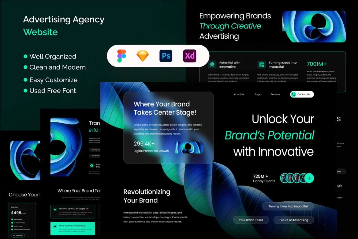 Download Advertising Agency Website Figma Design