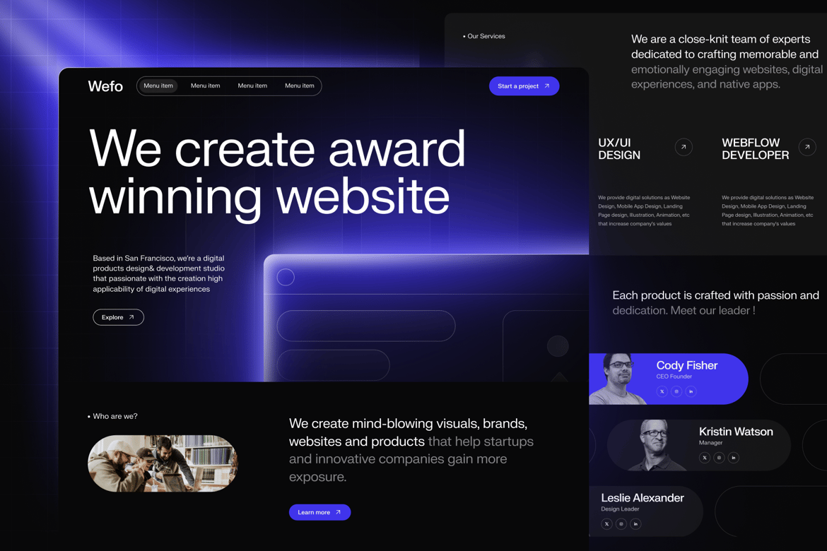 Download Agency webstie Figma Design