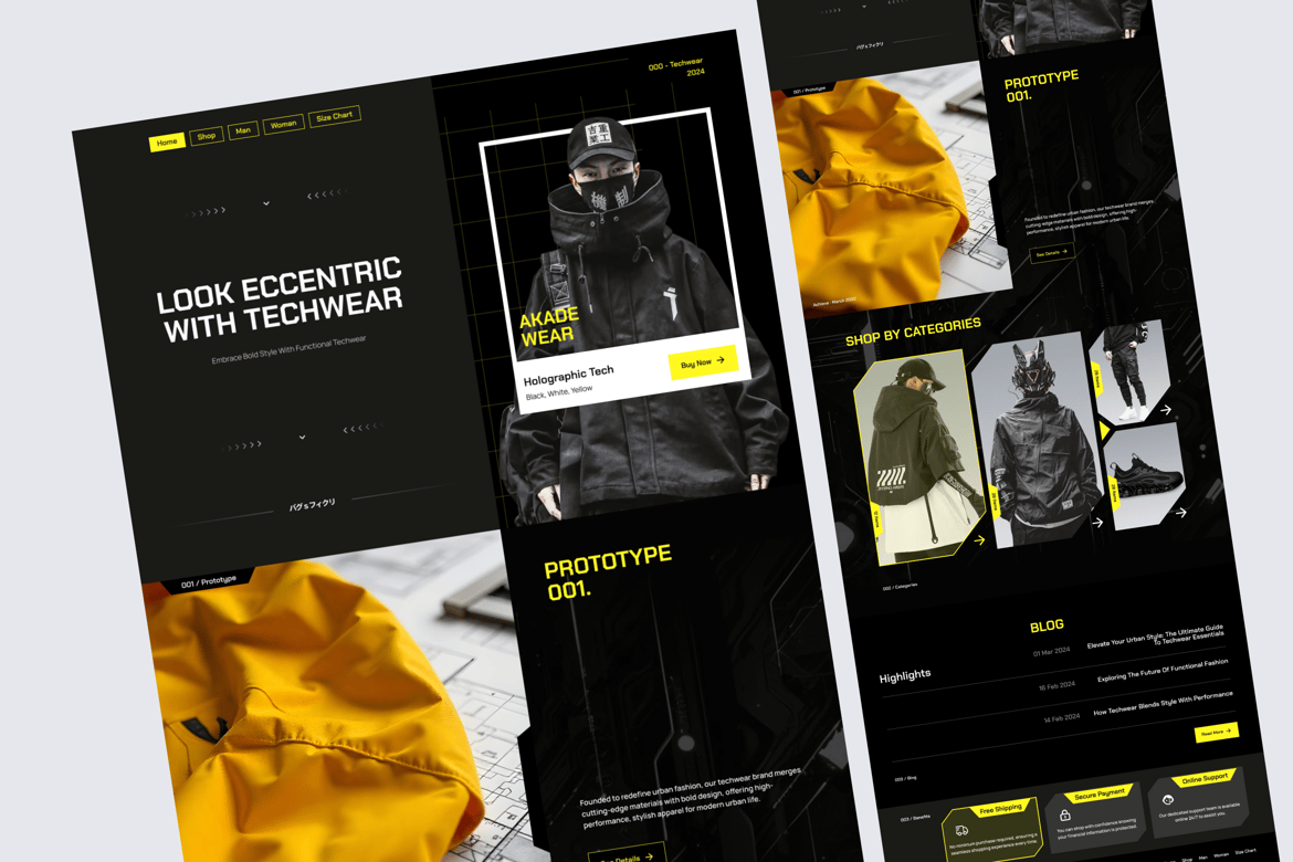 Download AKADEWear -  E - commerce Landing Page Figma Design