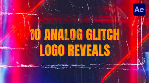 Download Analog Glitch Logos After Effect Template