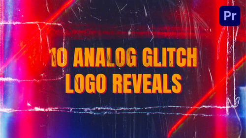 Download Analog Glitch Logos Premiere Pro Template