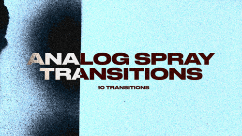 Download Analog Spray Transitions Apple Motion Template