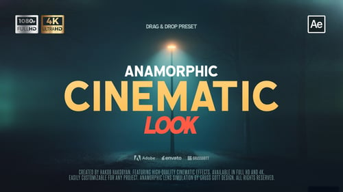 Download Anamorphic Cinematic Look After Effects Template