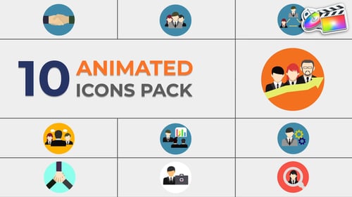 Download Animated Business Icons for FCPX Apple Motion Template