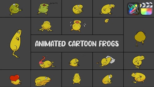 Download Animated Cartoon Frogs for FCPX Apple Motion Template