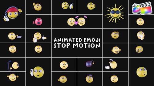 Download Animated Emoji Stop Motion | FCPX Apple Motion Template