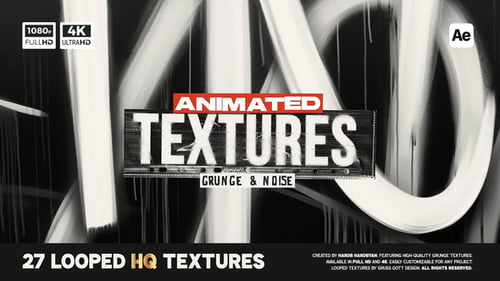 Download Animated Grunge & Noise Textures After Effect Template