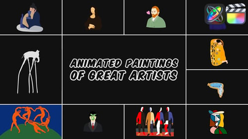 Download Animated Paintings of Great Artists for FCPX Apple Motion Template