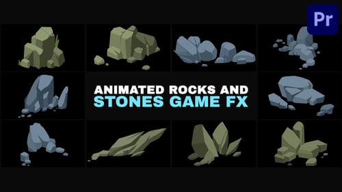 Download Animated Rocks And Stones Game FX | Premiere Pro MOGRT Premiere Pro Template