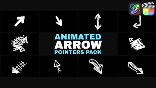 Download Animated Sketchy Arrow Pointers Pack | FCPX Apple Motion Template