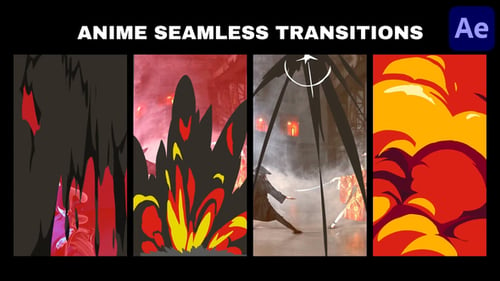 Download Anime Seamless Vertical Transitions for After Effects After Effect Template