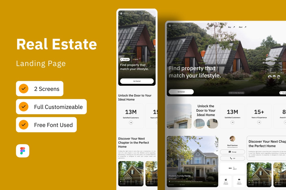 Download Archilles - Real Estate Landing Page Figma Design