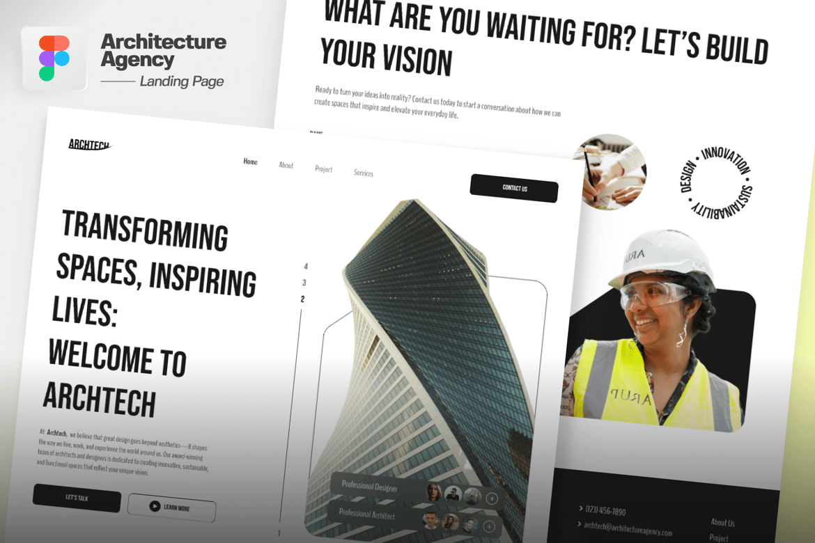 Download Architecture Agency Landing Page Figma Design