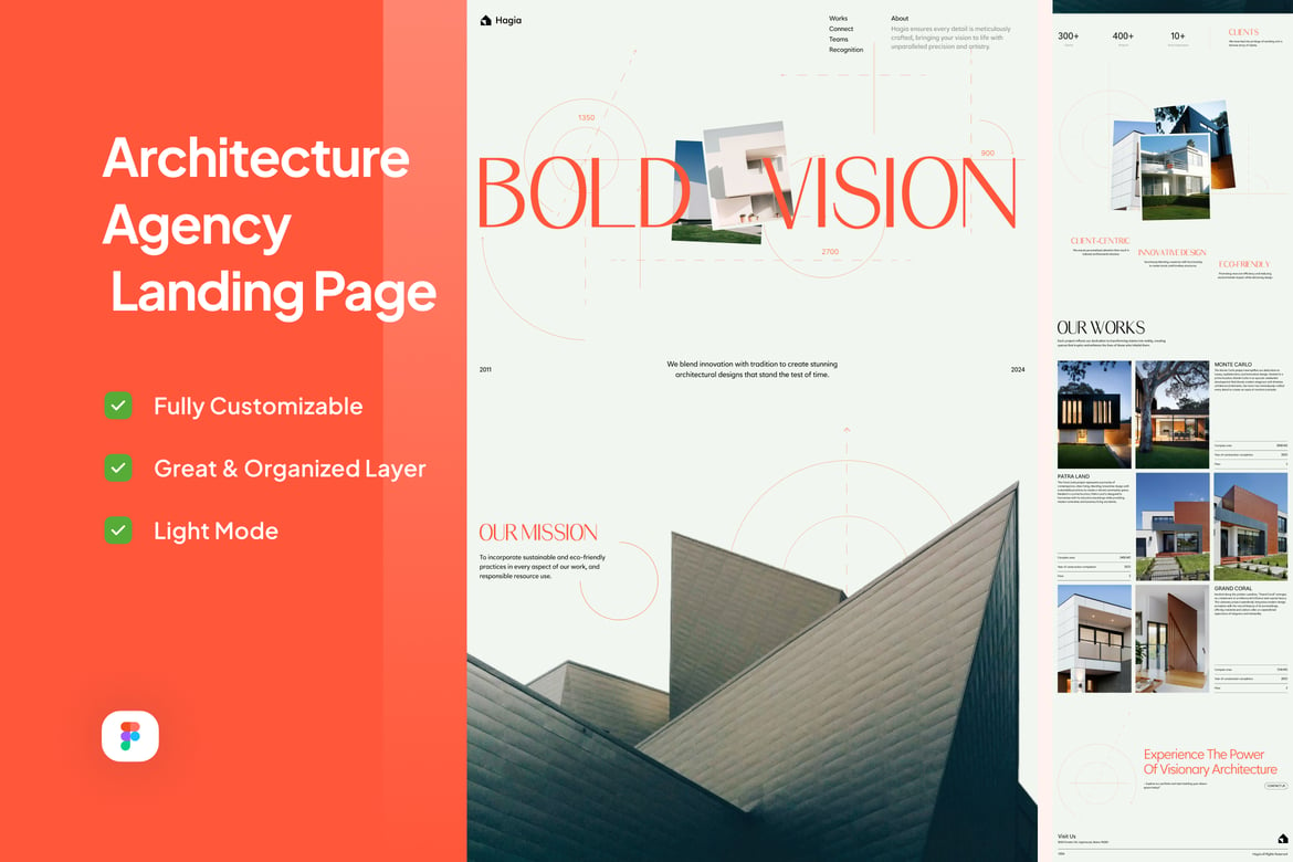 Download Architecture Agency Landing Page - Hagia Figma Design