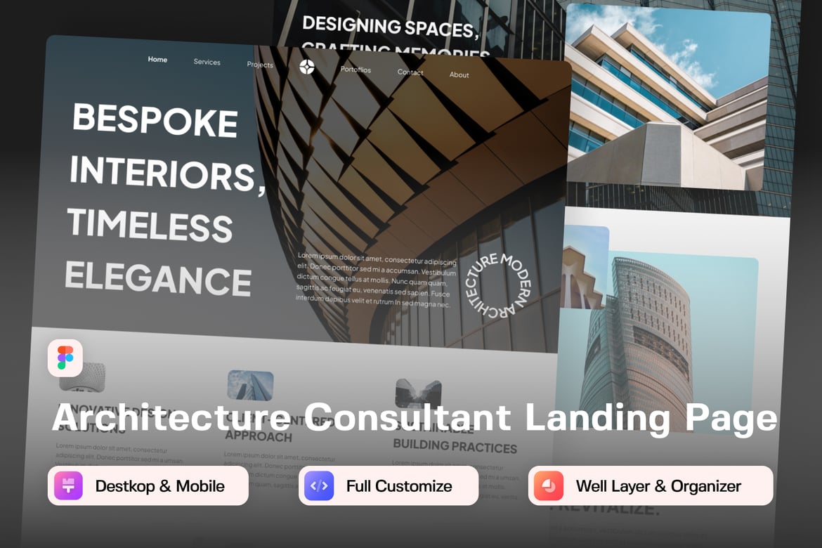 Download Architecture Consultant Landing Page Figma Design