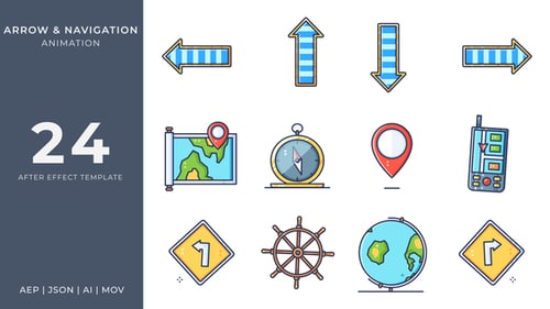 Download Arrow & Navigation Animated Icons | After Effects After Effect Template