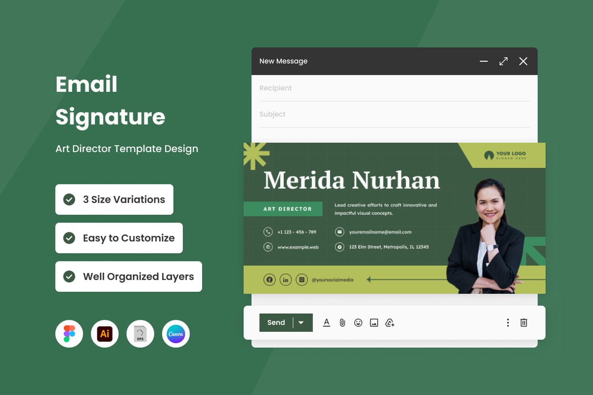 Download Art Director - Email Signature Template V3 Figma Design