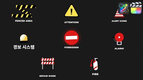 Download Attention Alert Icons And Titles for FCPX Apple Motion Template