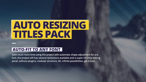 Download Auto Resizing - Titles Pack Apple Motion Template