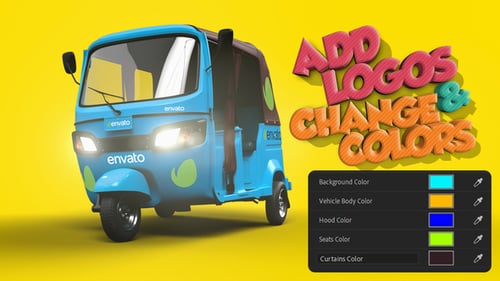 Download Auto Rickshaw After Effect Template