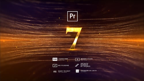 Download Awards Luxury Countdown | Bended Horizontal Lines MOGRT Premiere Pro Template