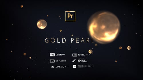 Download Awards Titles | Gold Pearls MOGRT Premiere Pro Template